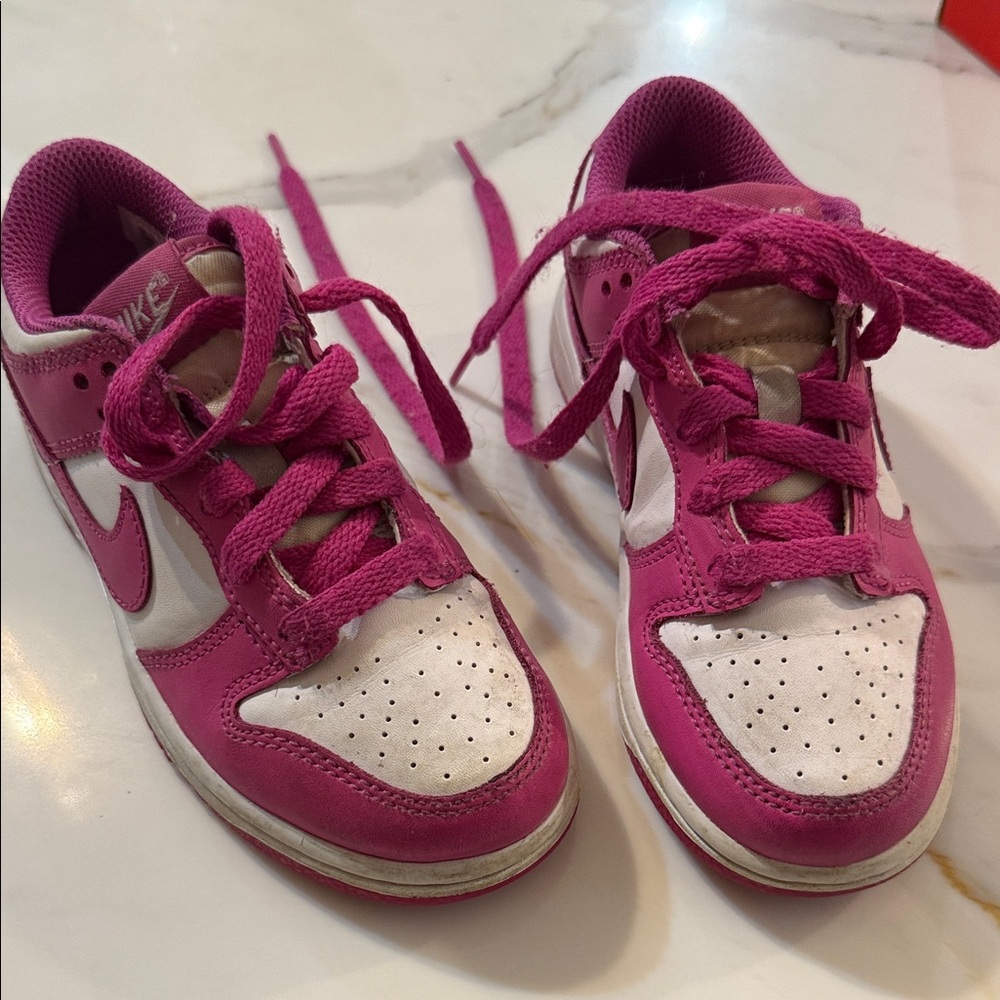 Nike Kids Fuchsia and White Sneakers
